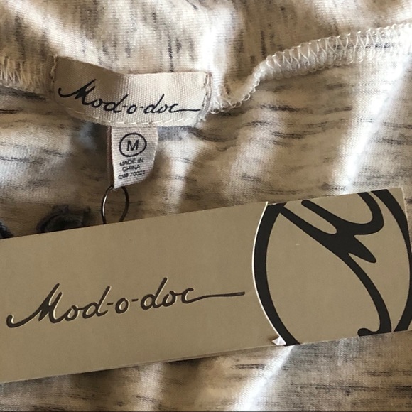 Mod-o-doc Knit Cardigan Sweater M Heather Grey - Picture 5 of 6